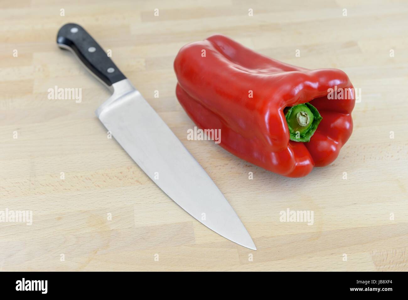 Fresh Capsicum isolated against a plain background Stock Photo