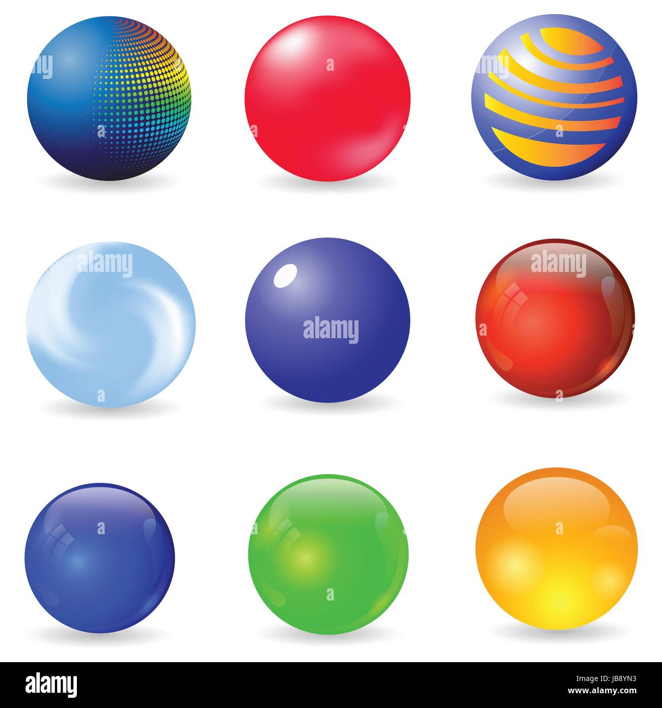 colorful illustration with set of spheres for your design Stock Photo ...