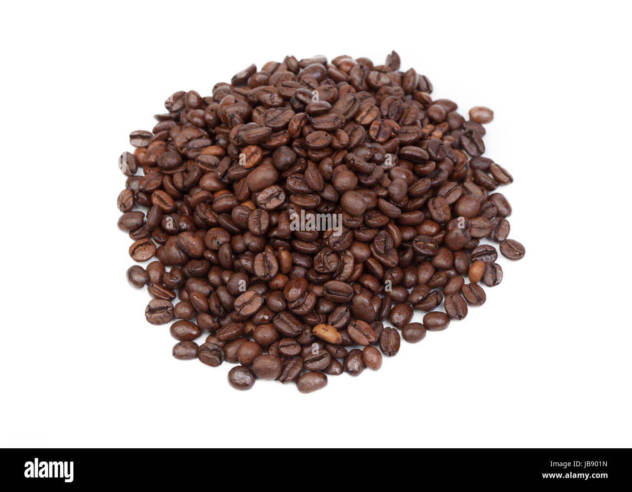 Roasted coffee beans isolated on white background Stock Photo - Alamy