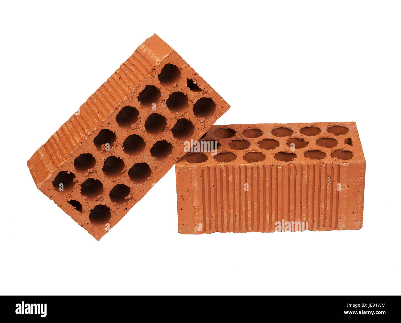 Construction Material bricks isolated on white background Stock Photo