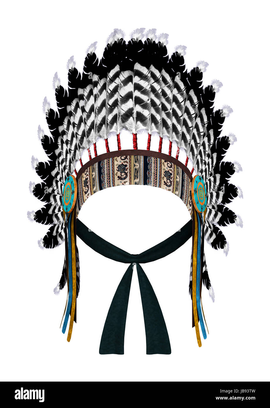 3D digital render of a Native American war isolated on white background Stock Photo Alamy