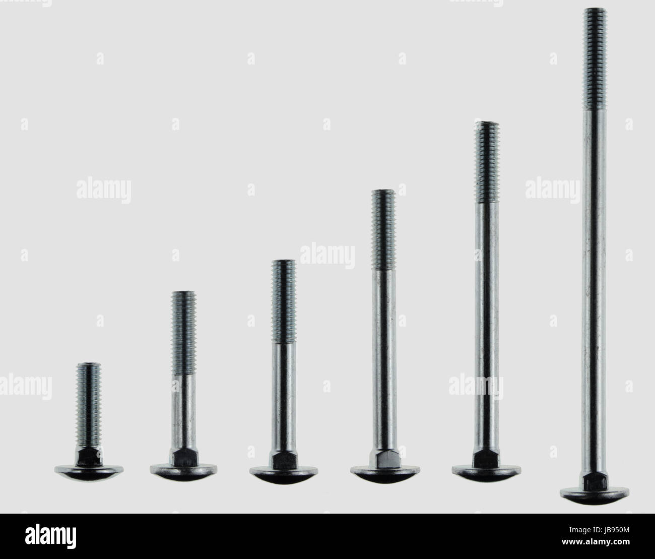 set carriage bolts, isolated Stock Photo Alamy