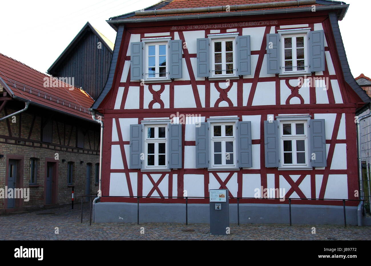 house living on the river,neupotz / palatinate Stock Photo