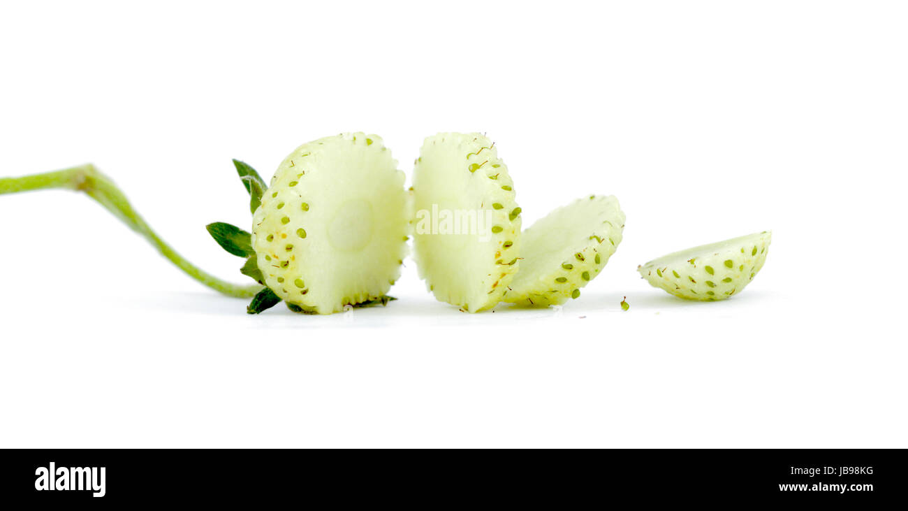 image of a Strawberry fruit,unripe green, studio shot Stock Photo - Alamy