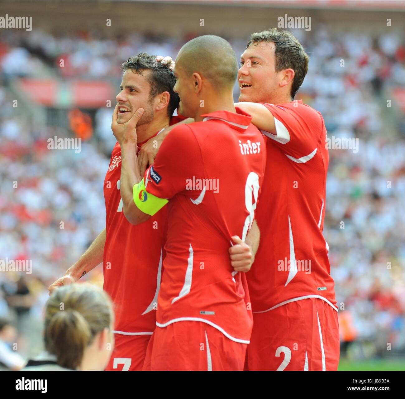 TRANQUILLO BARNETTA CELEBRATES SWITZERLAND WEMBLEY STADIUM LONDON 