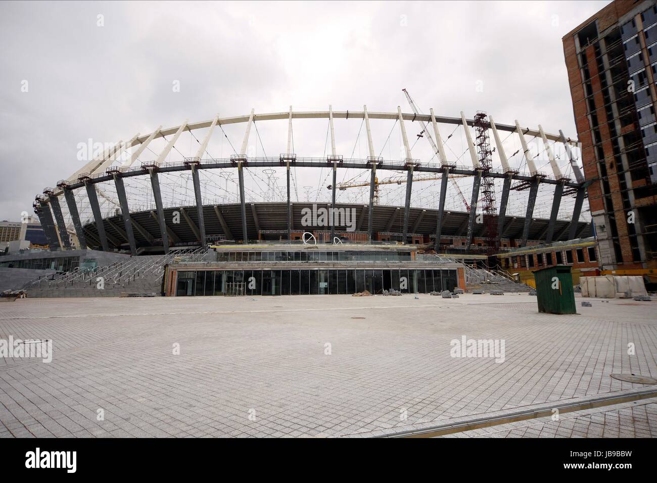Football stadium under construction hires stock photography and images