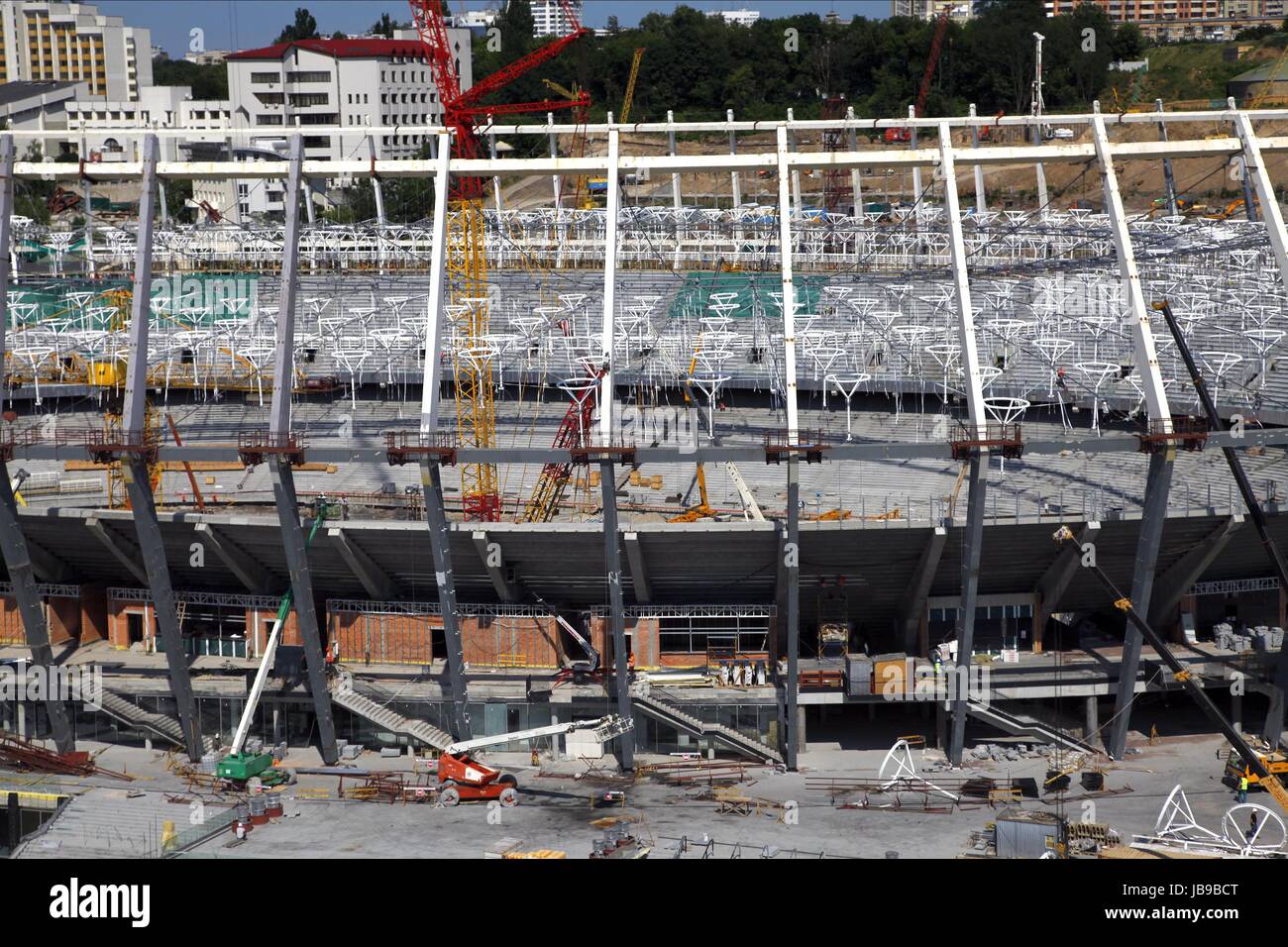 Football stadium under construction hires stock photography and images