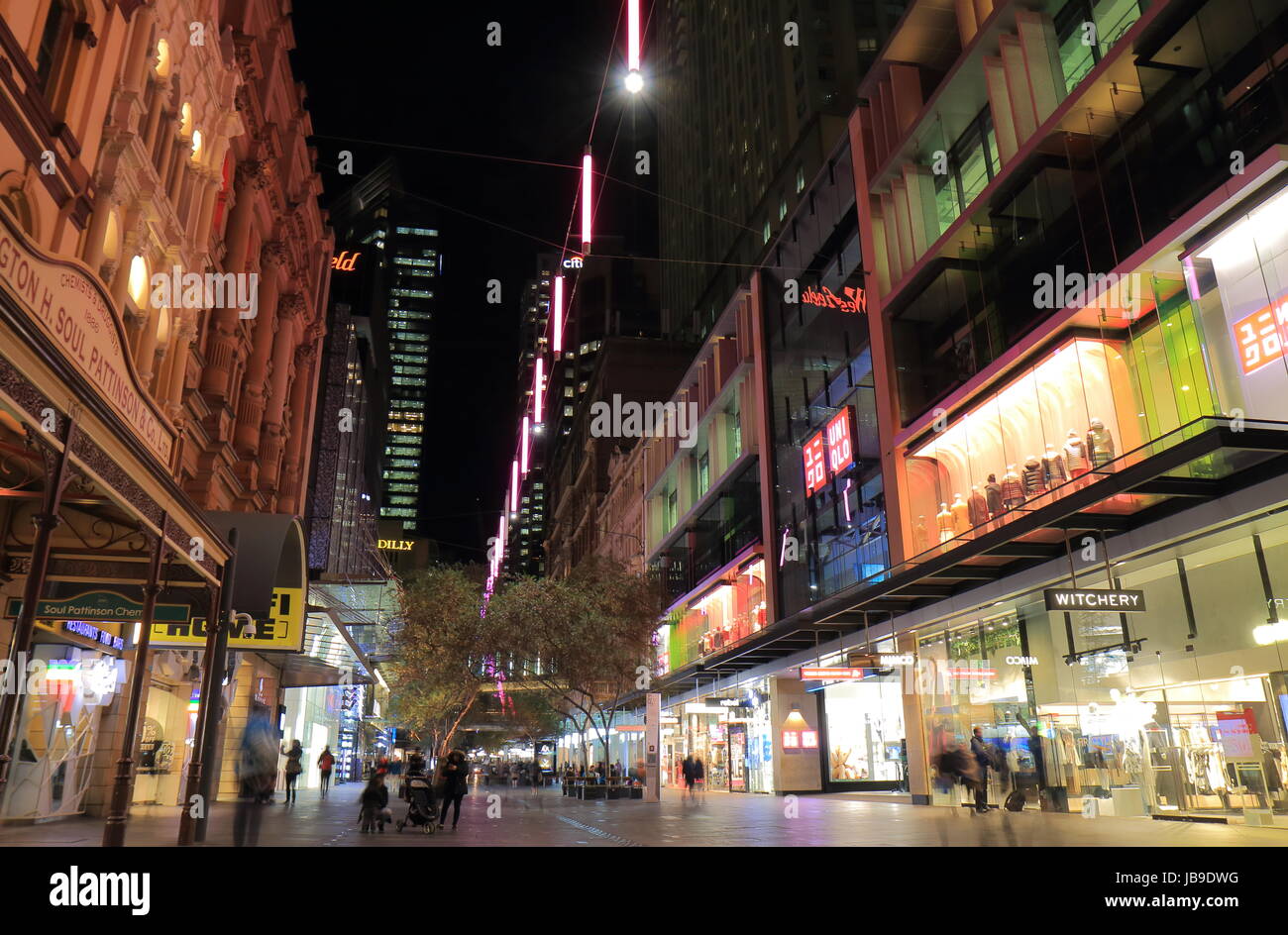 People visit Pitt street shopping mall in downtown Sydney Australia Stock Photo Alamy