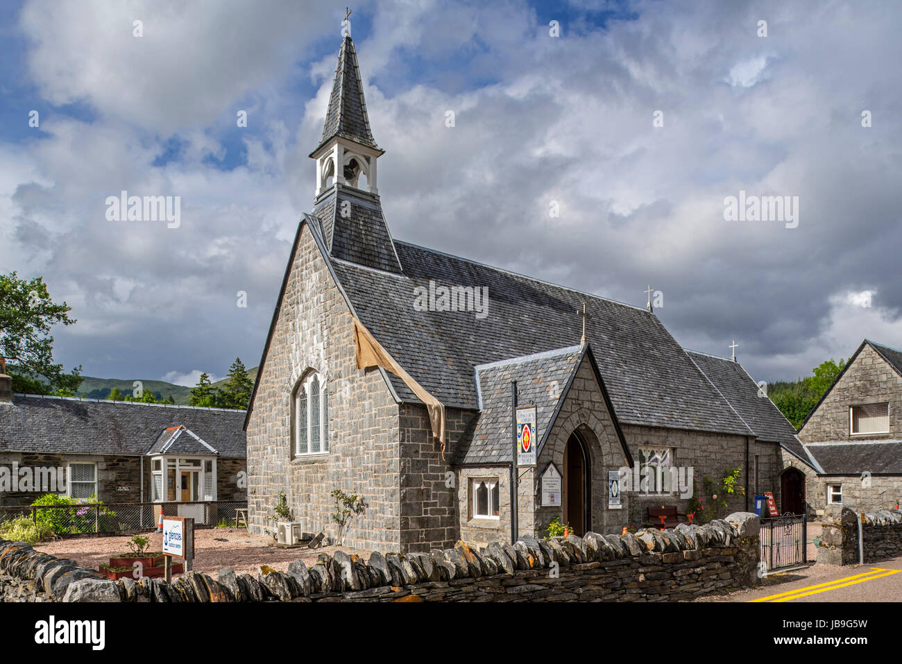 Scottish Episcopal Church at Glencoe, Lochaber, Scottish Highlands, Scotland, UK Stock Photo