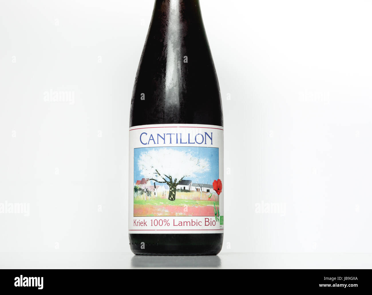 Cantillon - Kriek Lambic Beer Stock Photo