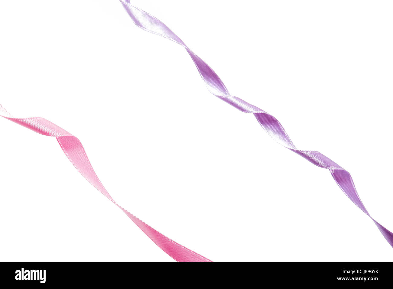 Shiny satin ribbons isolated on white background with copy space Stock ...