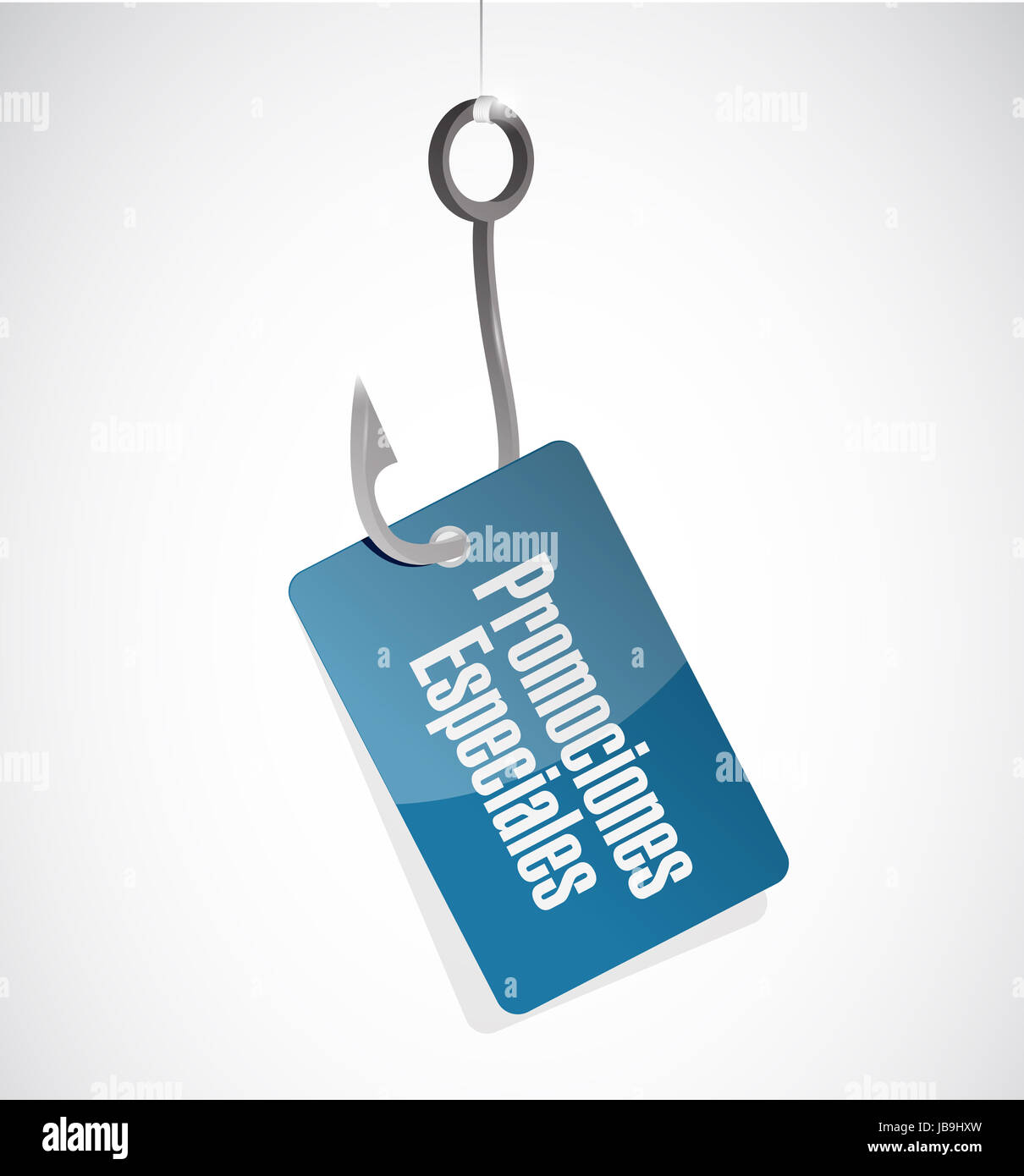 special promotions in Spanish hook sign concept illustration design ...