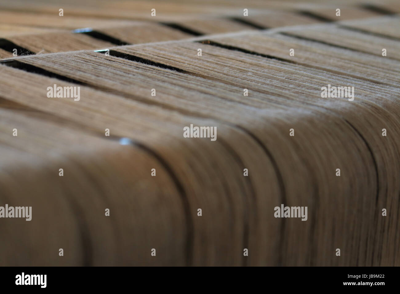 Nahaufnahme eines Webstuhls Stock Photo