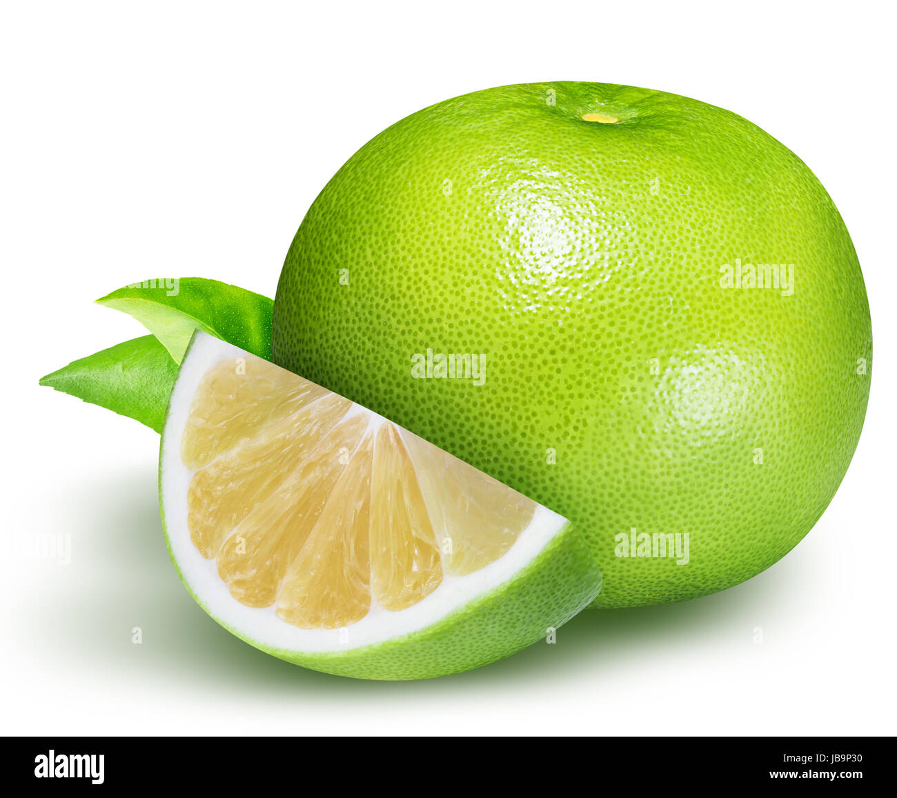 Sweetie Green Grapefruit Isolated On White Background With Clipping Stock Photo Alamy