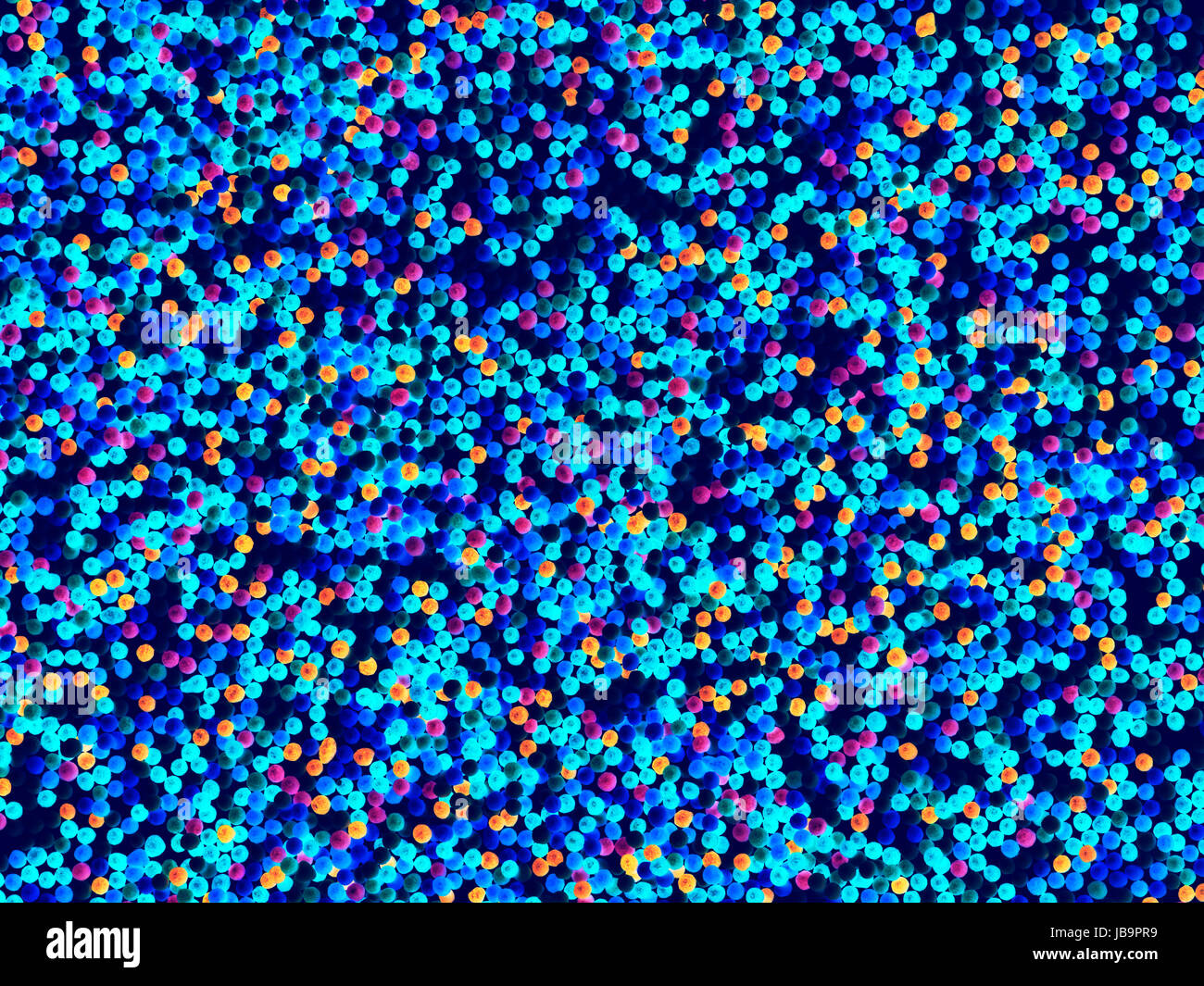 Moleküle blau Stock Photo