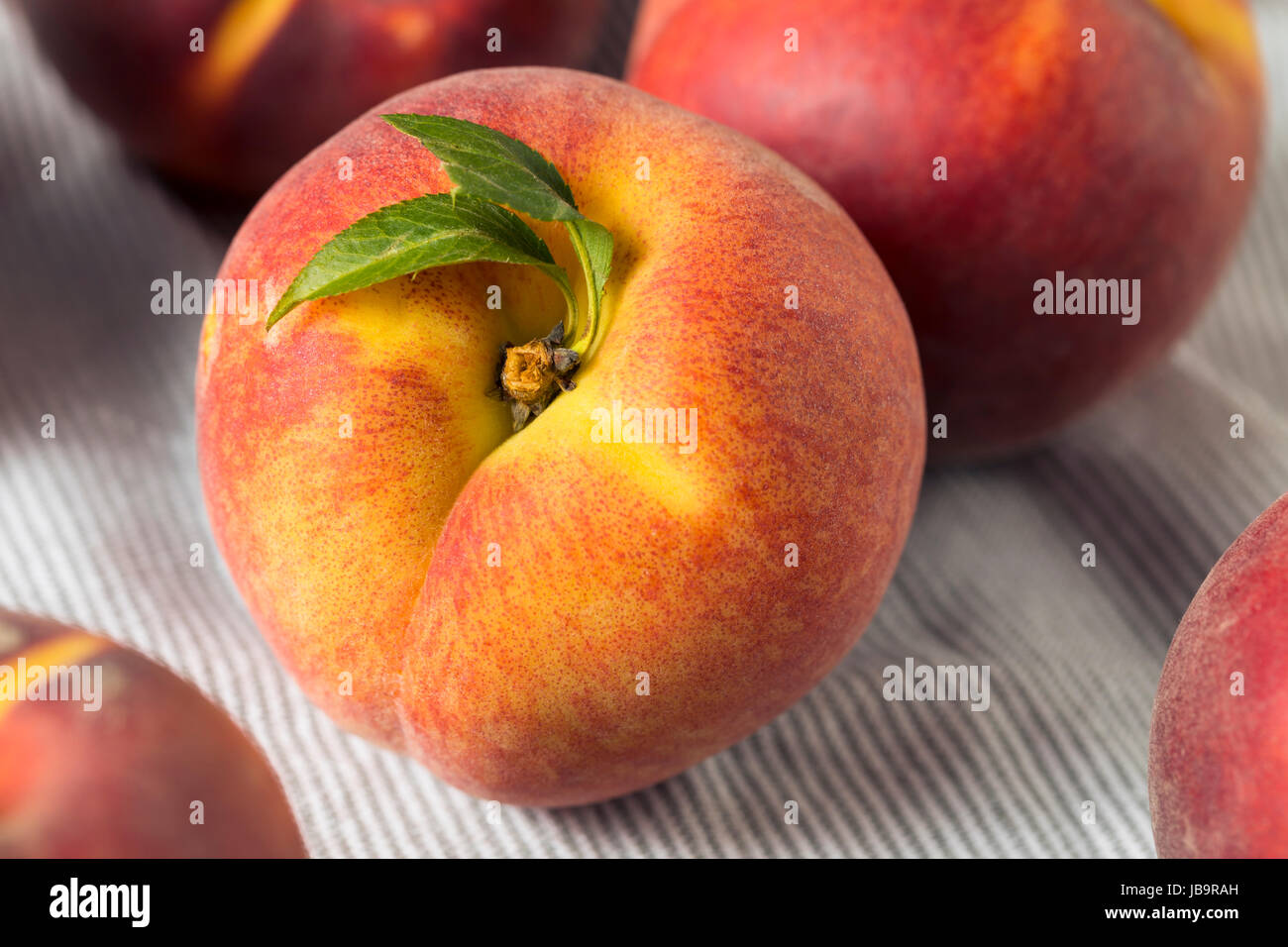 Raw Ripe Organic Yellow Peaches Ready to Eat Stock Photo Alamy