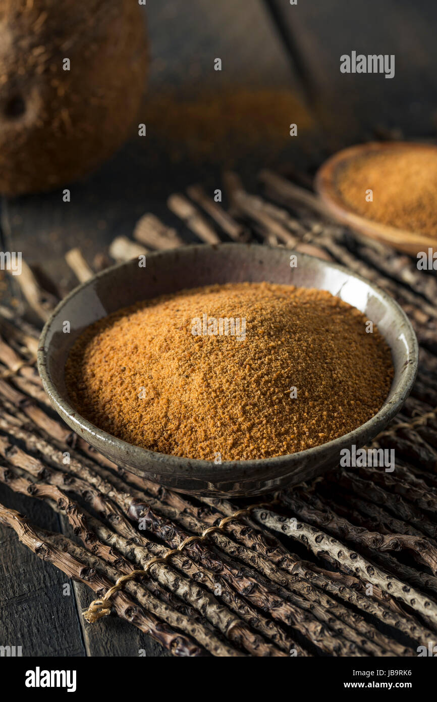 Raw Organic Coconut Palm Sugar in a Bowl Stock Photo Alamy