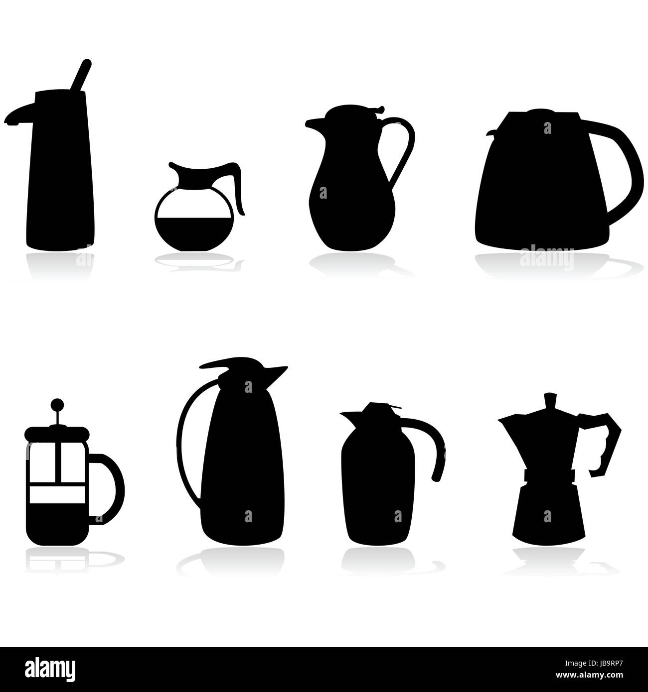 Different types of coffee Black and White Stock Photos & Images - Alamy