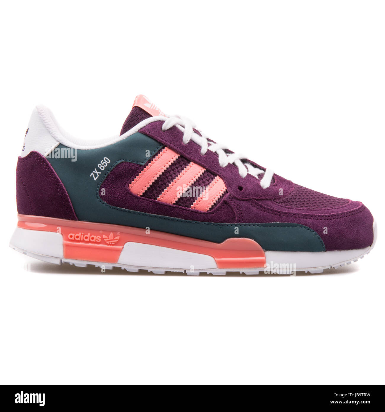 Deltage Tegne Minearbejder Adidas ZX 850 K Merlot Pink Youth's Sports Sneakers - B25563 Stock Photo -  Alamy