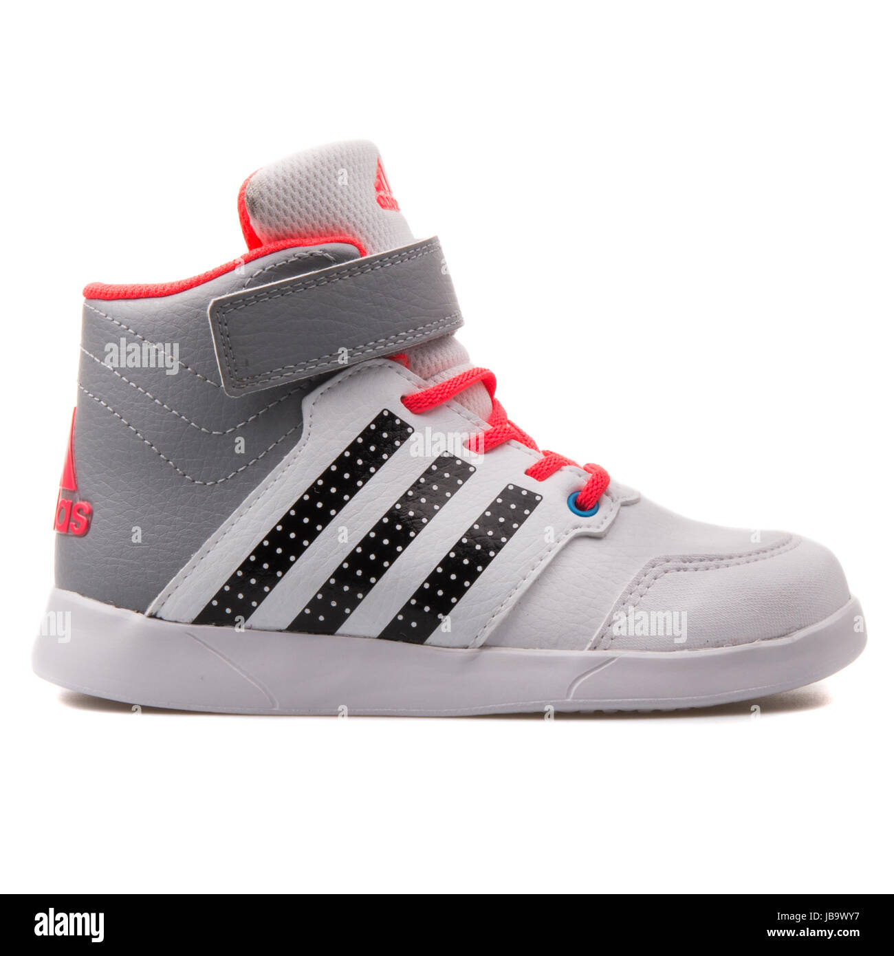 Adidas Jan BS 2 Mid 1 White and Grey Children's Shoes - B23910 Stock Photo  - Alamy