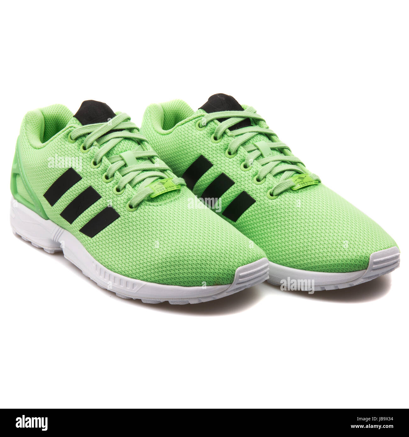 Adidas ZX Flux Green and White Men's Running Shoes - AF6345 Stock Photo -  Alamy