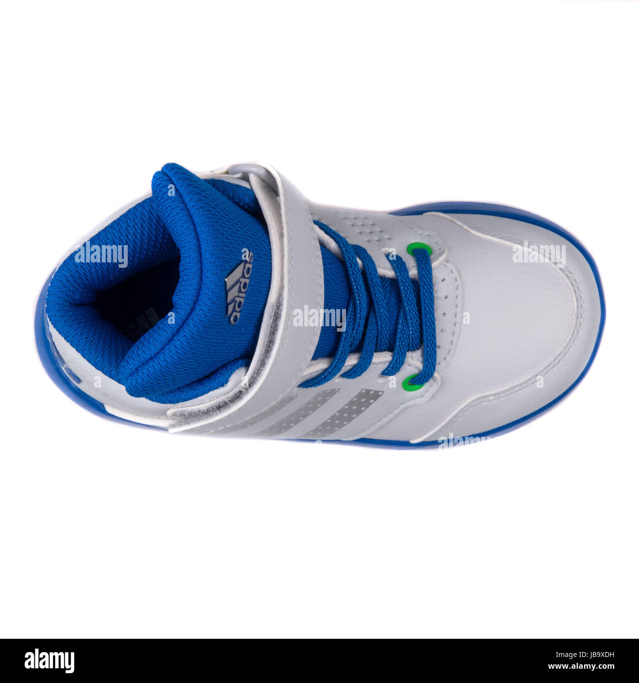 Adidas Jan BS 2 mid 1 Silver and Blue Kids Running Shoes - B23909 Stock  Photo - Alamy