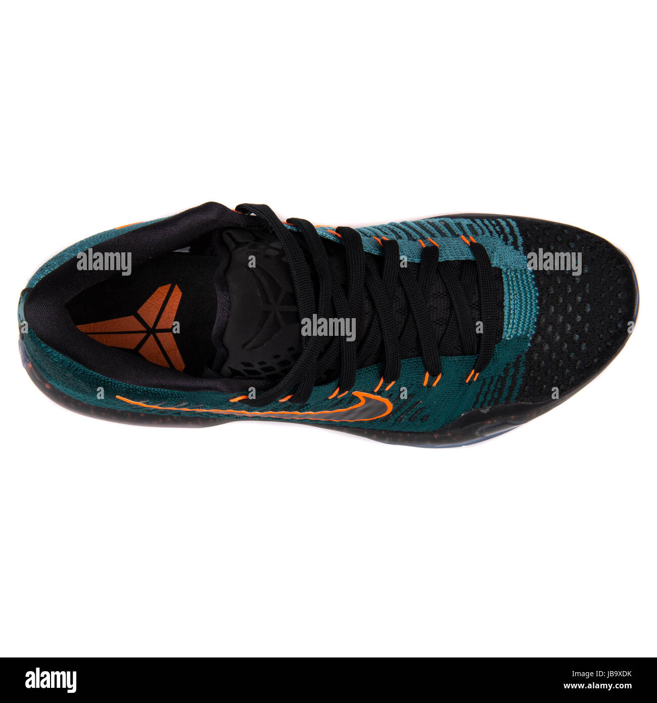 Nike Kobe X Elite Low Black, Dark Green and Orange Men's Basketball Shoes -  747212-303 Stock Photo - Alamy