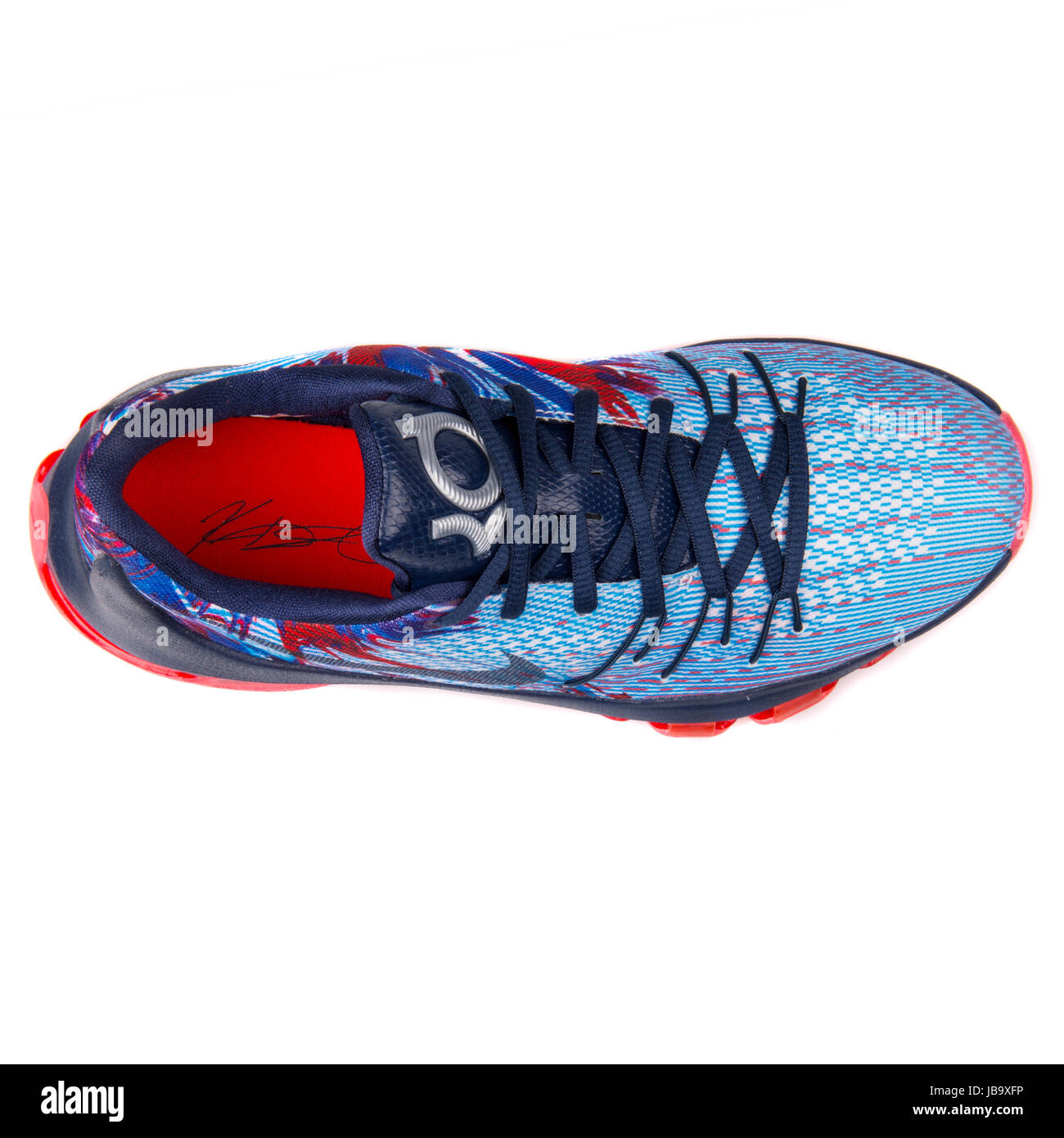 Nike KD 8 (GS) Navy Blue, Light Blue and Red Youth's Basketball Shoes -  768867-446 Stock Photo - Alamy