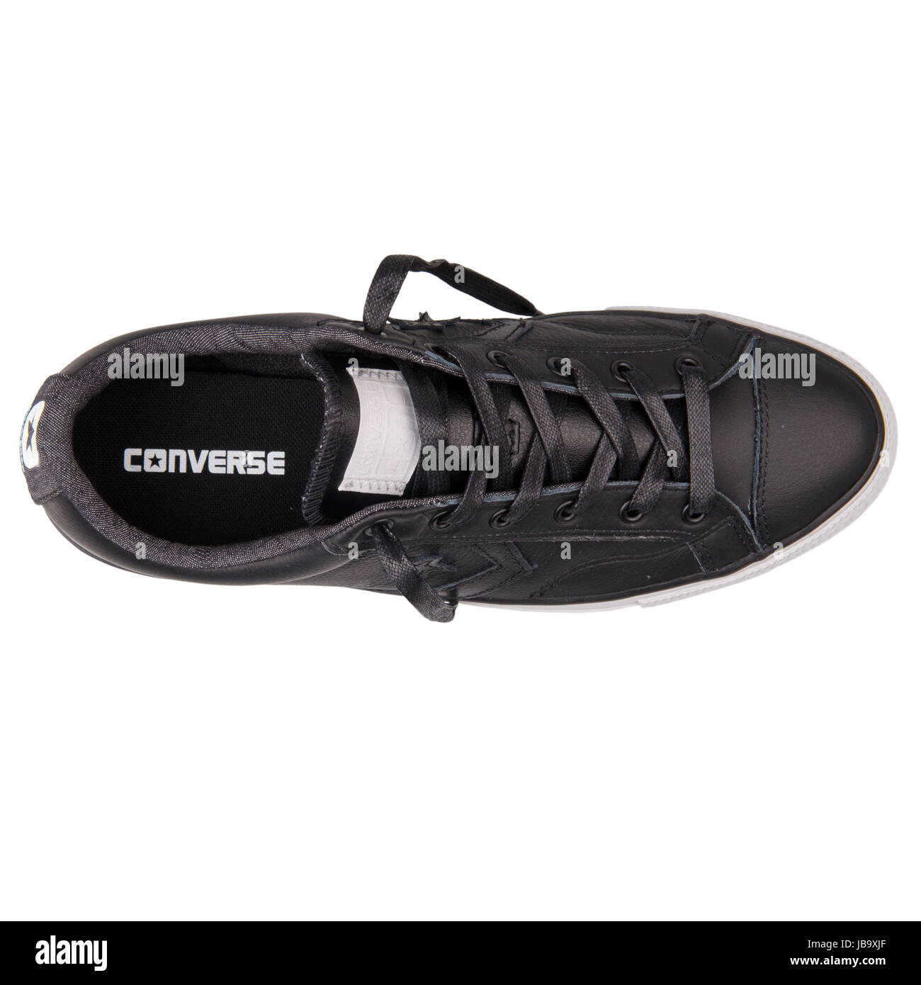 Converse Chuck Taylor All Star Player OX Black Leather Unisex Shoes -  149765C Stock Photo - Alamy