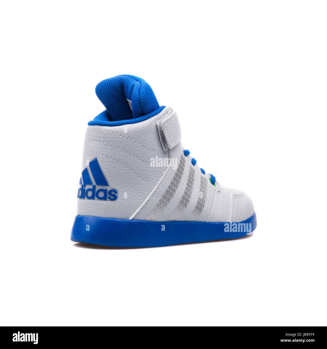Adidas Jan BS 2 mid 1 Silver and Blue Kids Running Shoes - B23909 Stock  Photo - Alamy