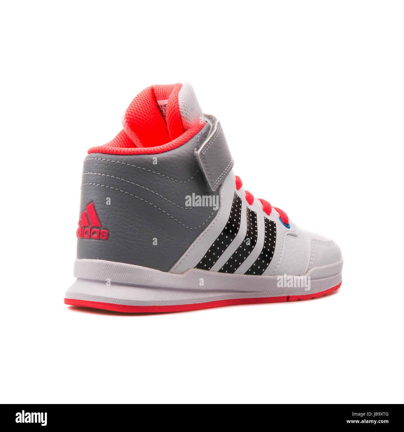 Adidas Jan BS 2 Mid C White, Grey and Red Kids Sports Shoes - B23905 Stock  Photo - Alamy