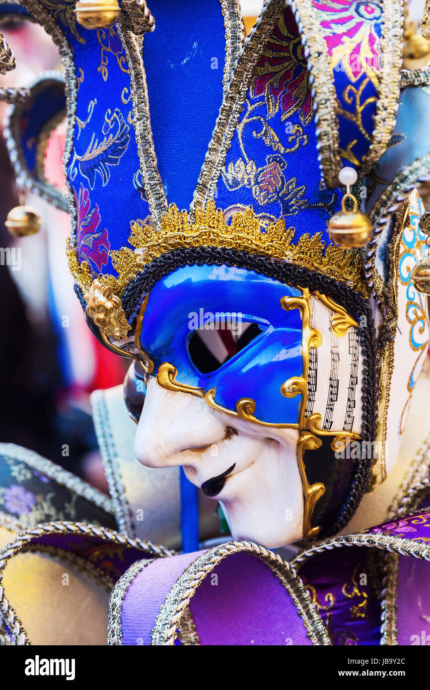 picture of a colorful mask of Venetian Carnival Stock Photo