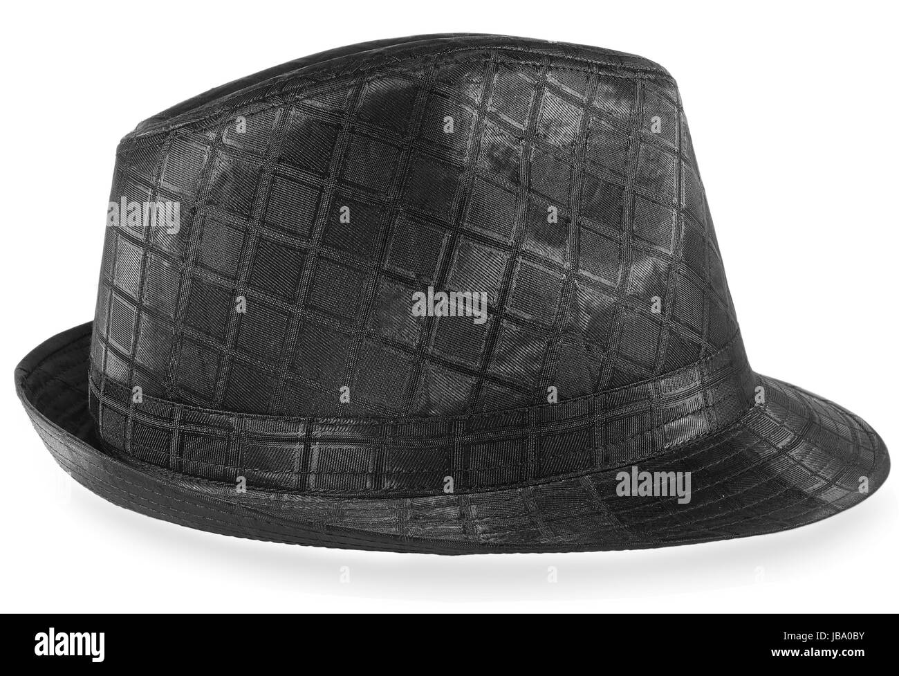 Man,s black hat on white background ,isolated Stock Photo - Alamy