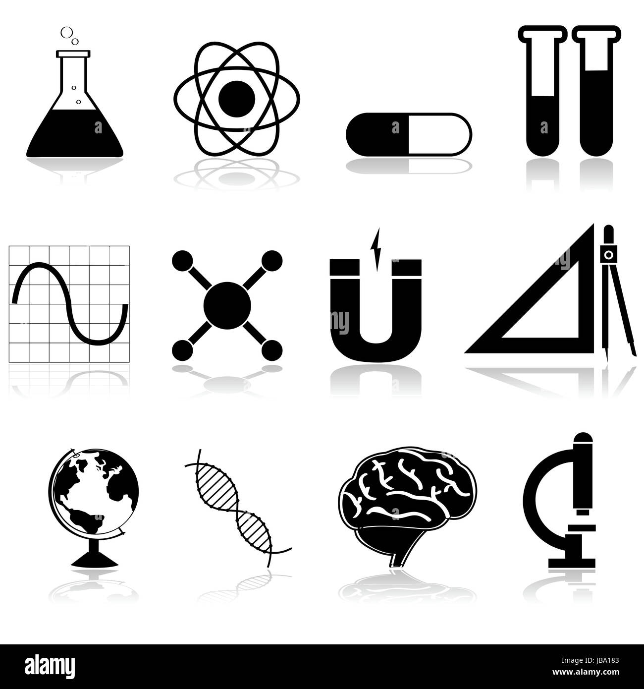 School subjects icon Black and White Stock Photos & Images Alamy