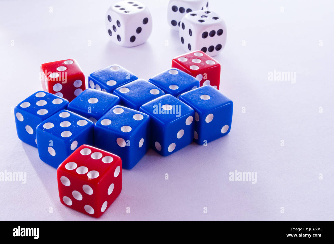 groped their luck rolling the dice game Stock Photo