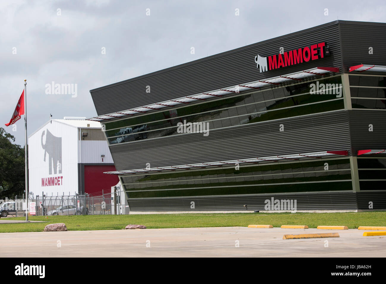 A logo sign outside of a facility occupied by Mammoet in Rosharon