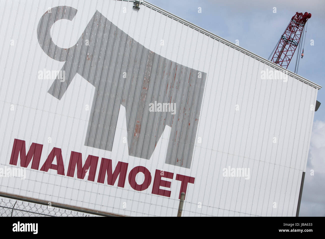 A logo sign outside of a facility occupied by Mammoet in Rosharon