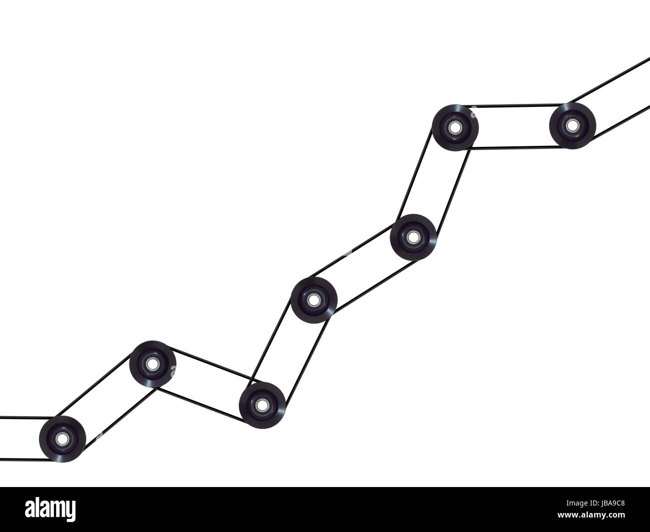 A pulley wheel isolated on a plain background Stock Photo - Alamy