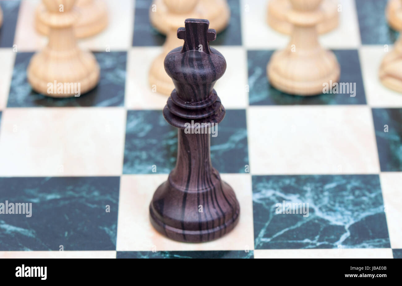 The King Wooden Chess Piece On Chessboard Stock Photo Alamy