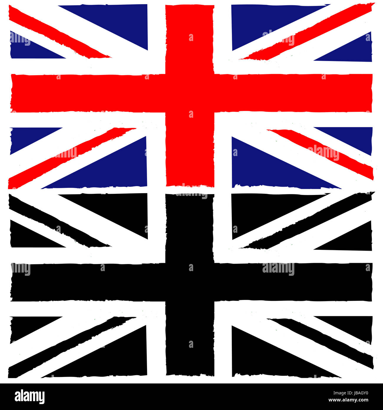 Concept illustration showing a painted Union Jack flag Stock Photo - Alamy