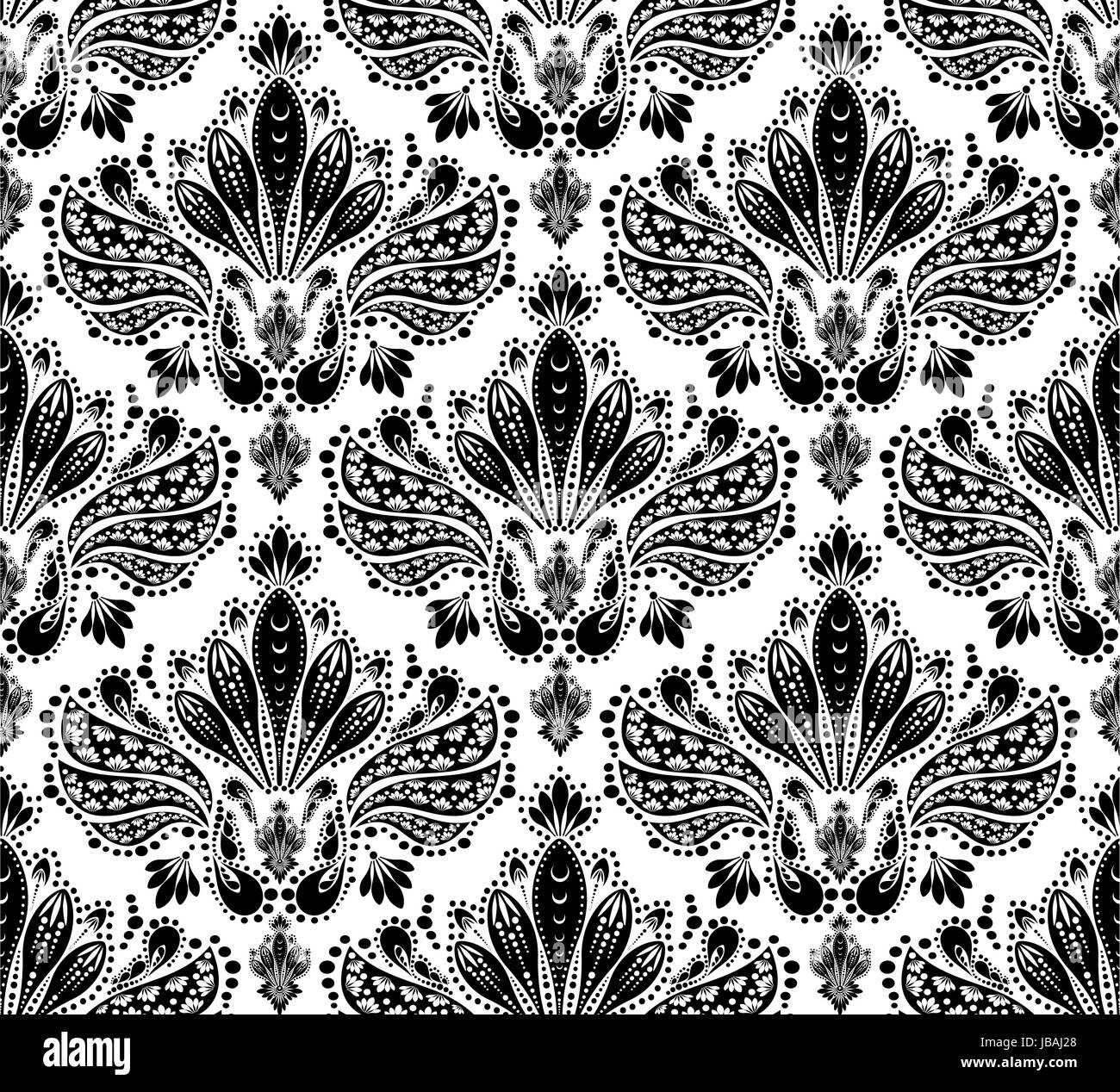 Vector seamless floral ornament Stock Photo - Alamy
