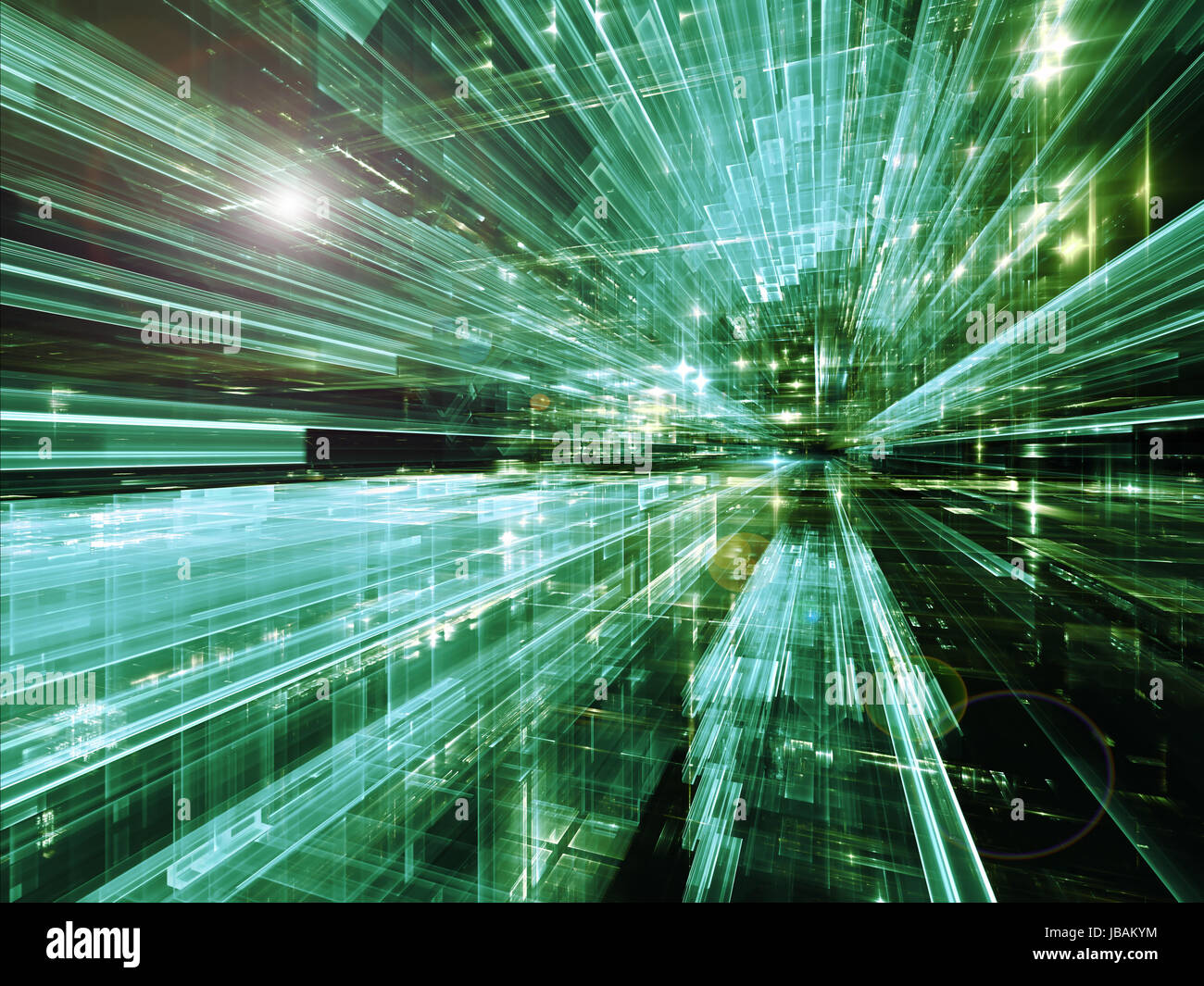 City Lights series. Creative arrangement of technological fractal ...