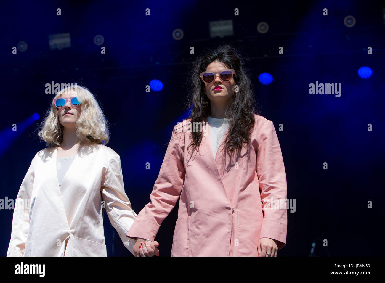 Overcoats performing at the 2017 Field Trip Music & Arts Festival in Toronto, Canada Stock Photo