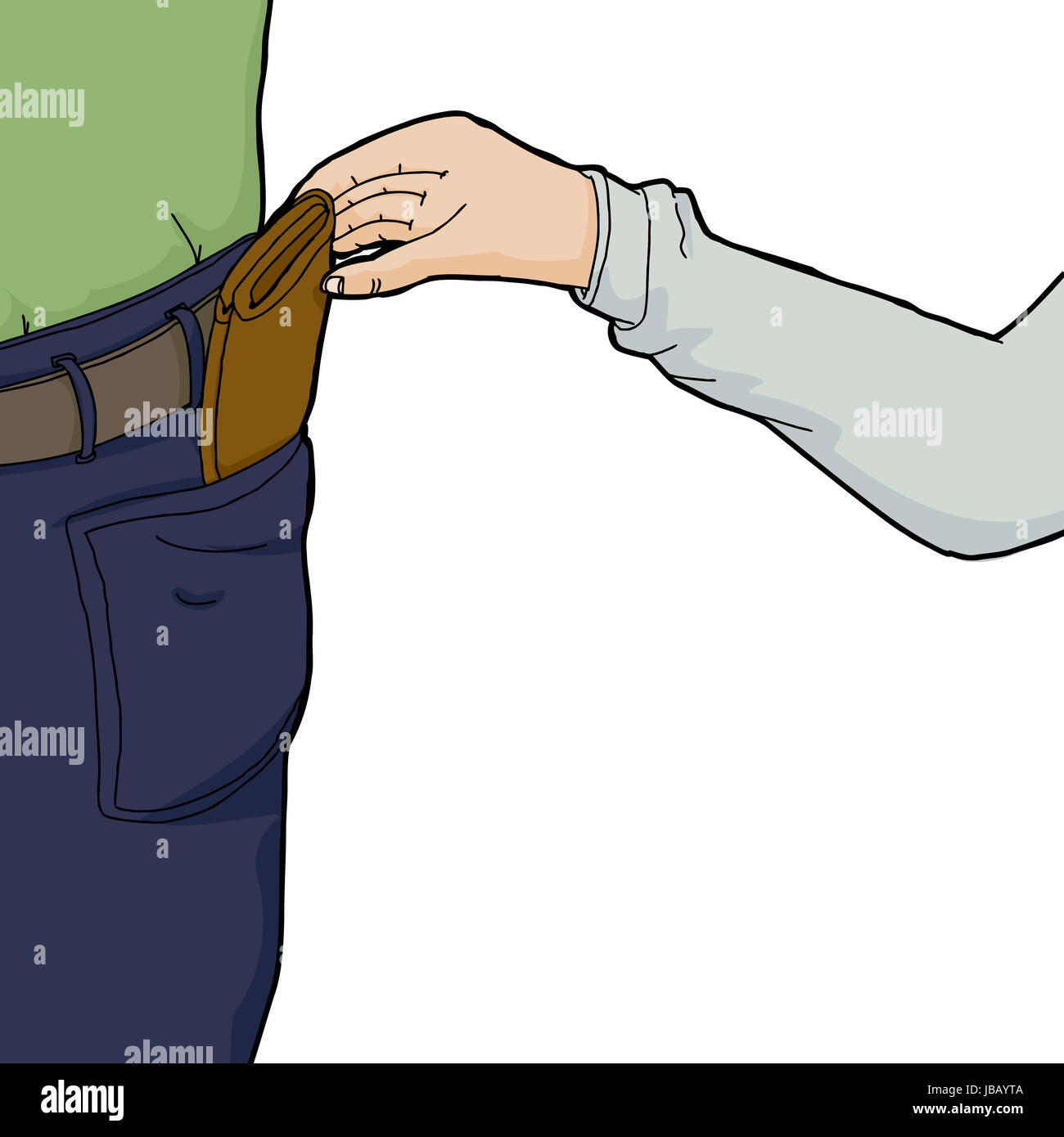 Hand of pickpocket stealing wallet from person Stock Photo - Alamy