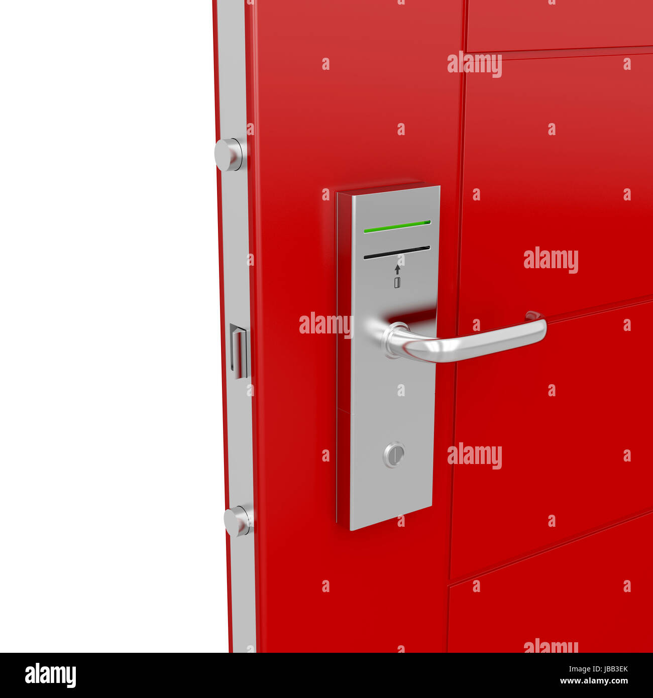 Entrance door with electronic keycard lock Stock Photo - Alamy