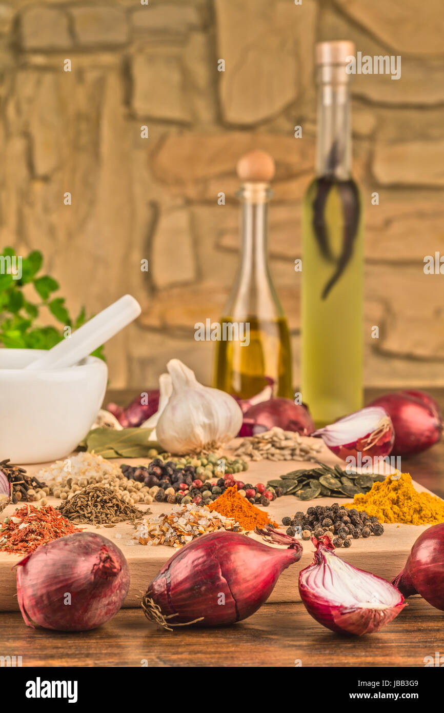spices in the kitchen Stock Photo Alamy