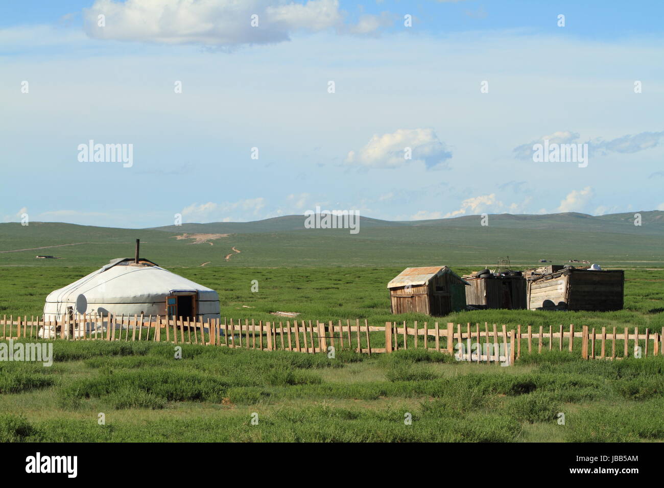 yurts in the mongolian steppe Stock Photo - Alamy