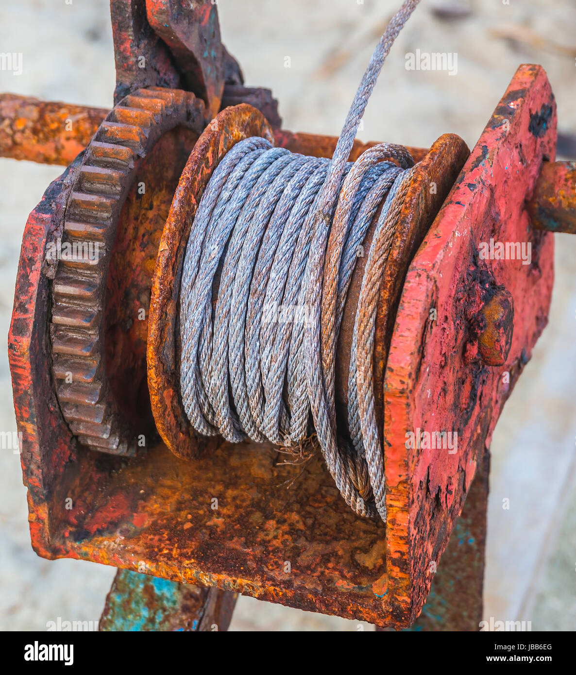 Steel wire rope cable closeup Stock Photo - Alamy