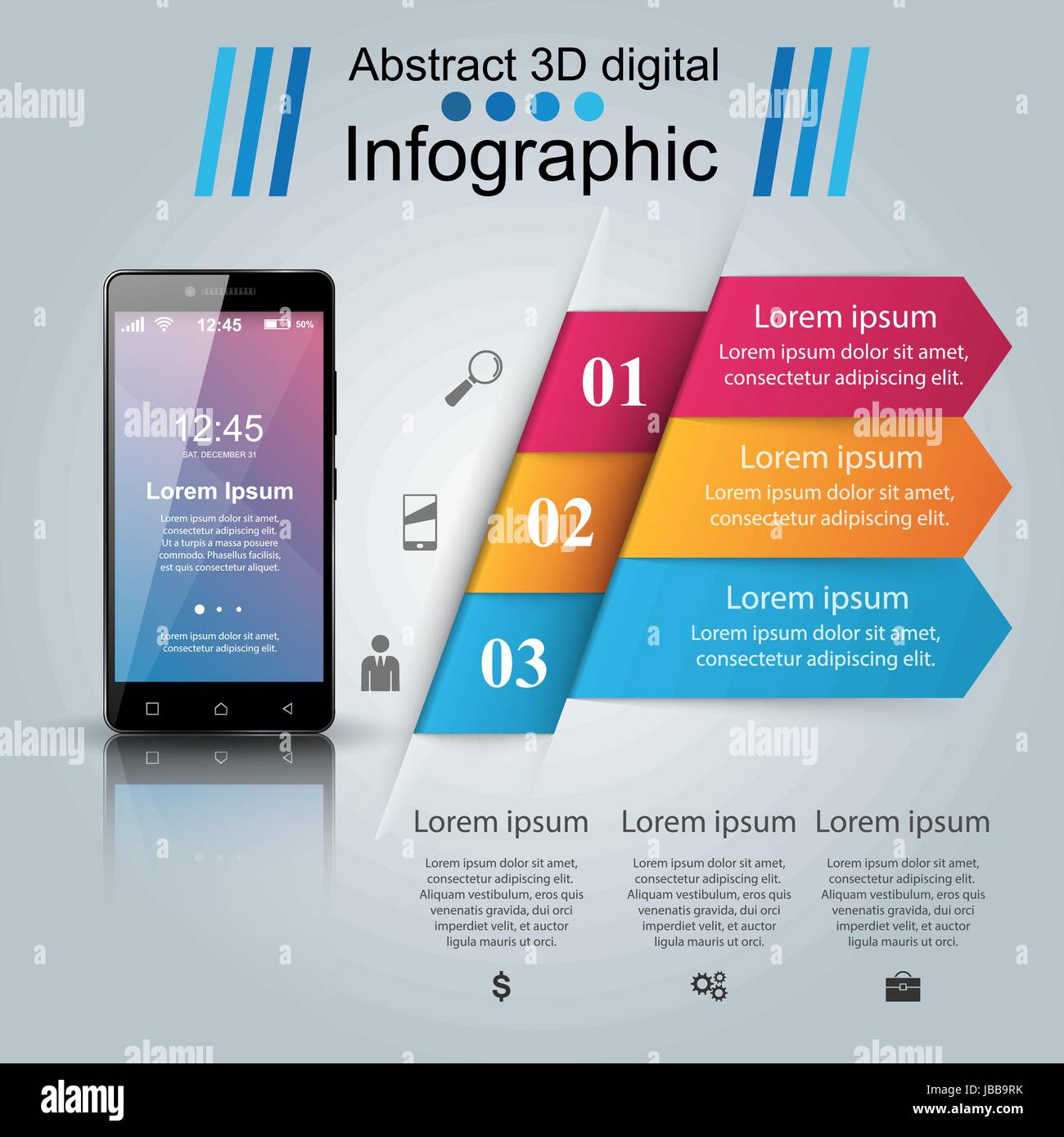 3D infographic. Smartphone icon Stock Vector Image & Art - Alamy