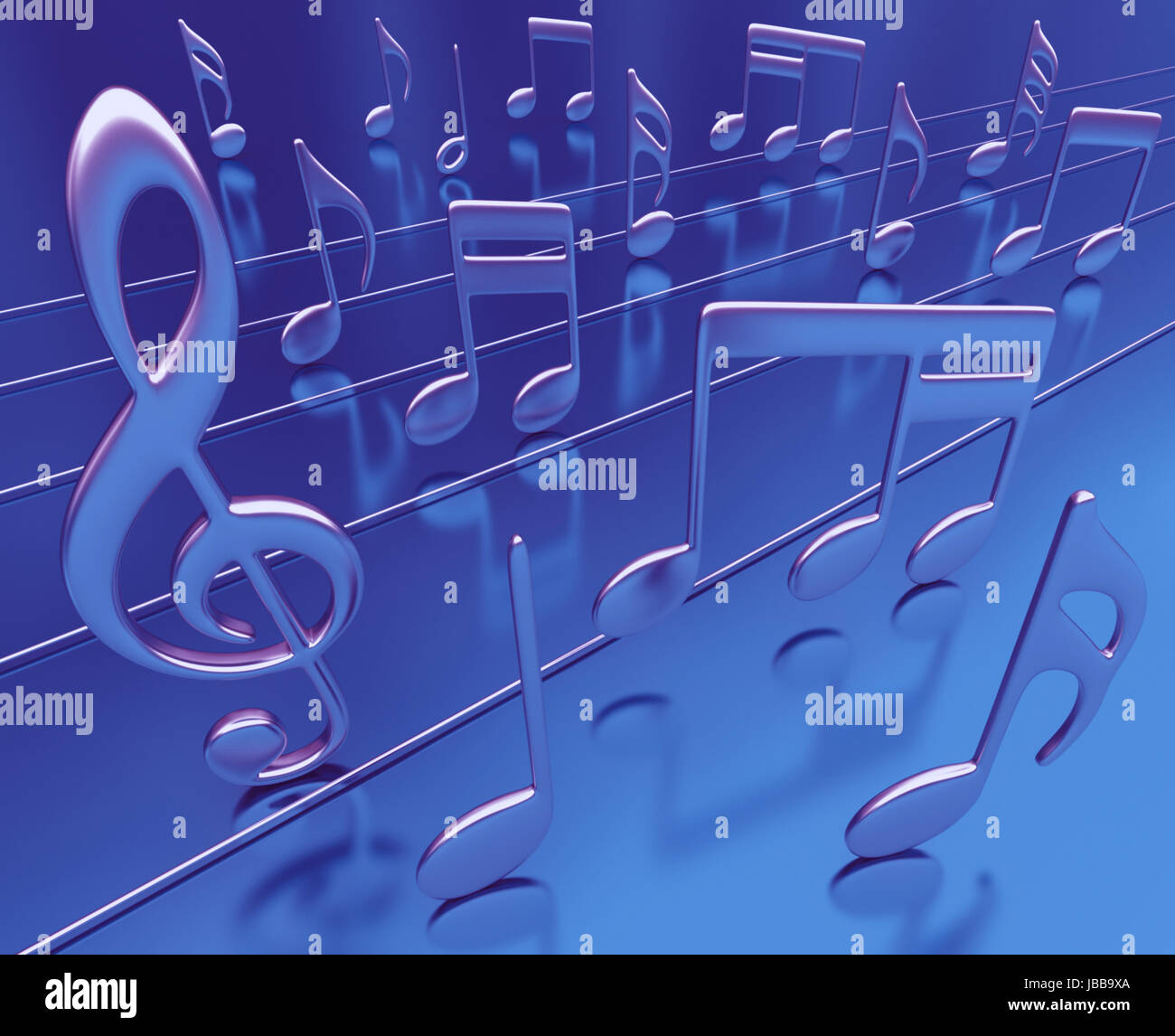 Musical notes standing on the floor Stock Photo - Alamy